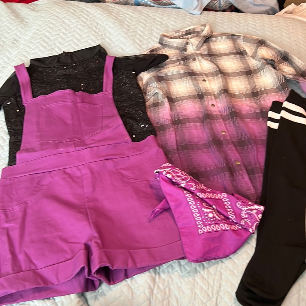 Weissman showtime G-slide electric purple dance costume. LC large child.